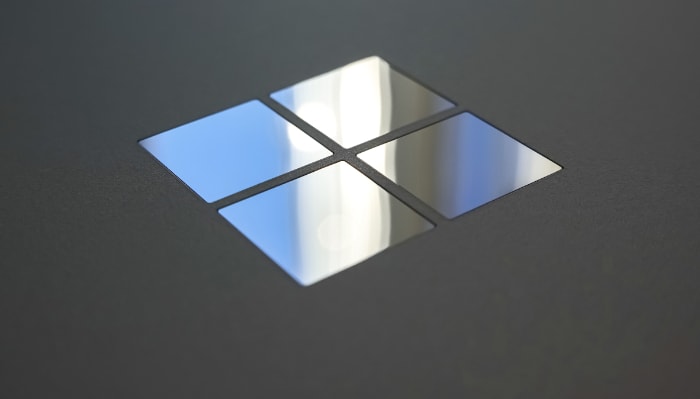 Close up of Windows logo
