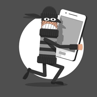 Stolen Phone Illustration of stolen phone